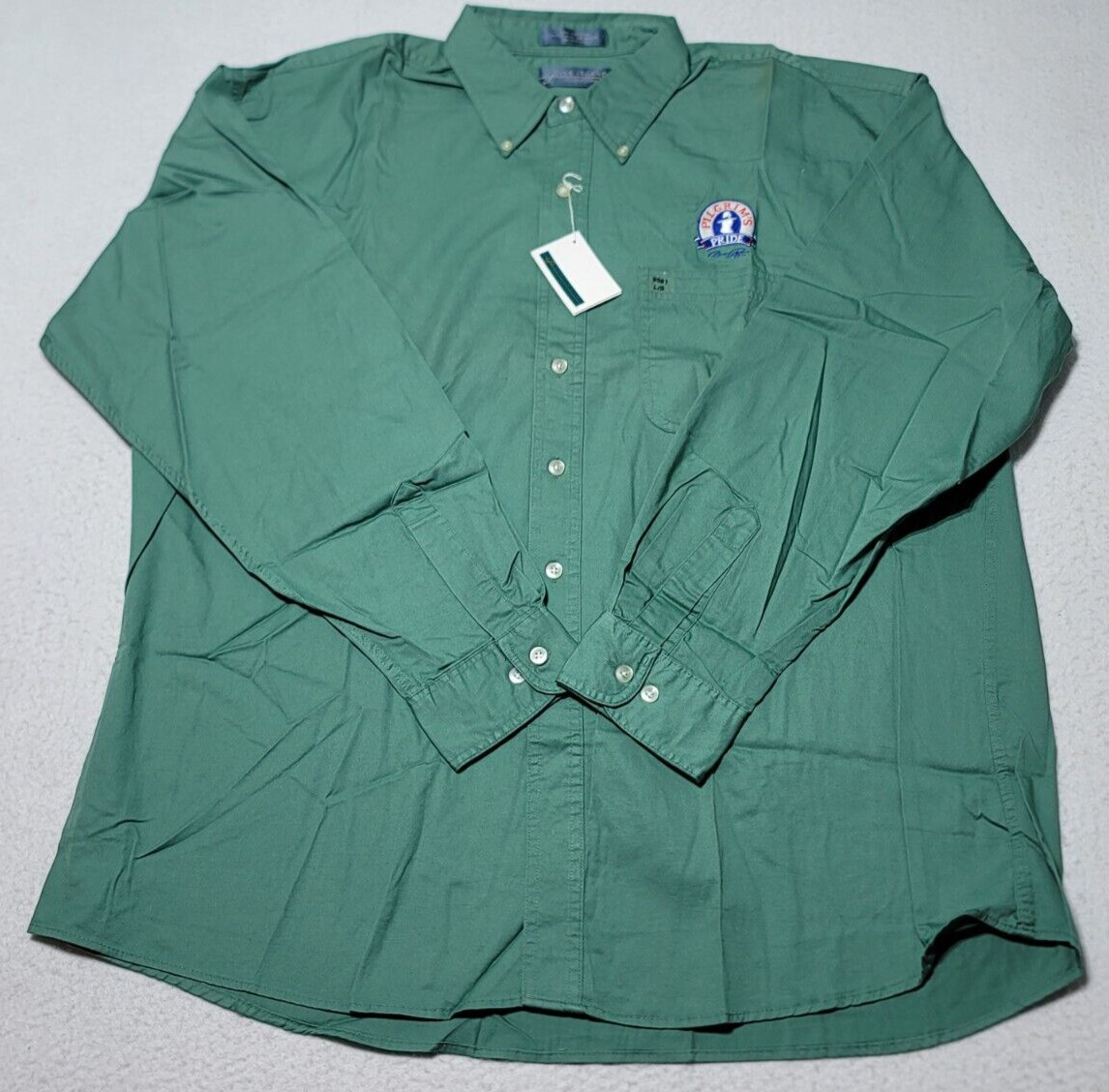 Vintage Pilgrim\'s Pride Long Sleeve Button Up Shirt Pine Island Large Vintage Pilgrim\'s Pride Long Sleeve Button Up Shirt Pine Island Large