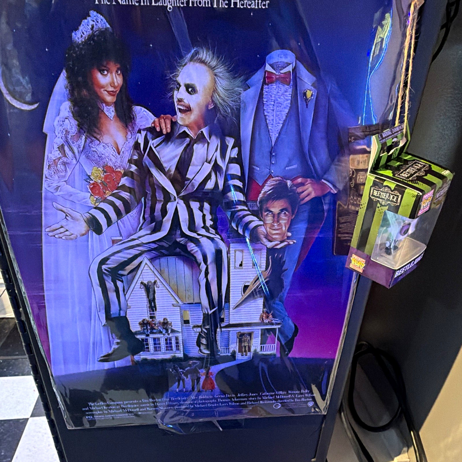 Beetlejuice Original Movies Poster w/ beetlejuice funko