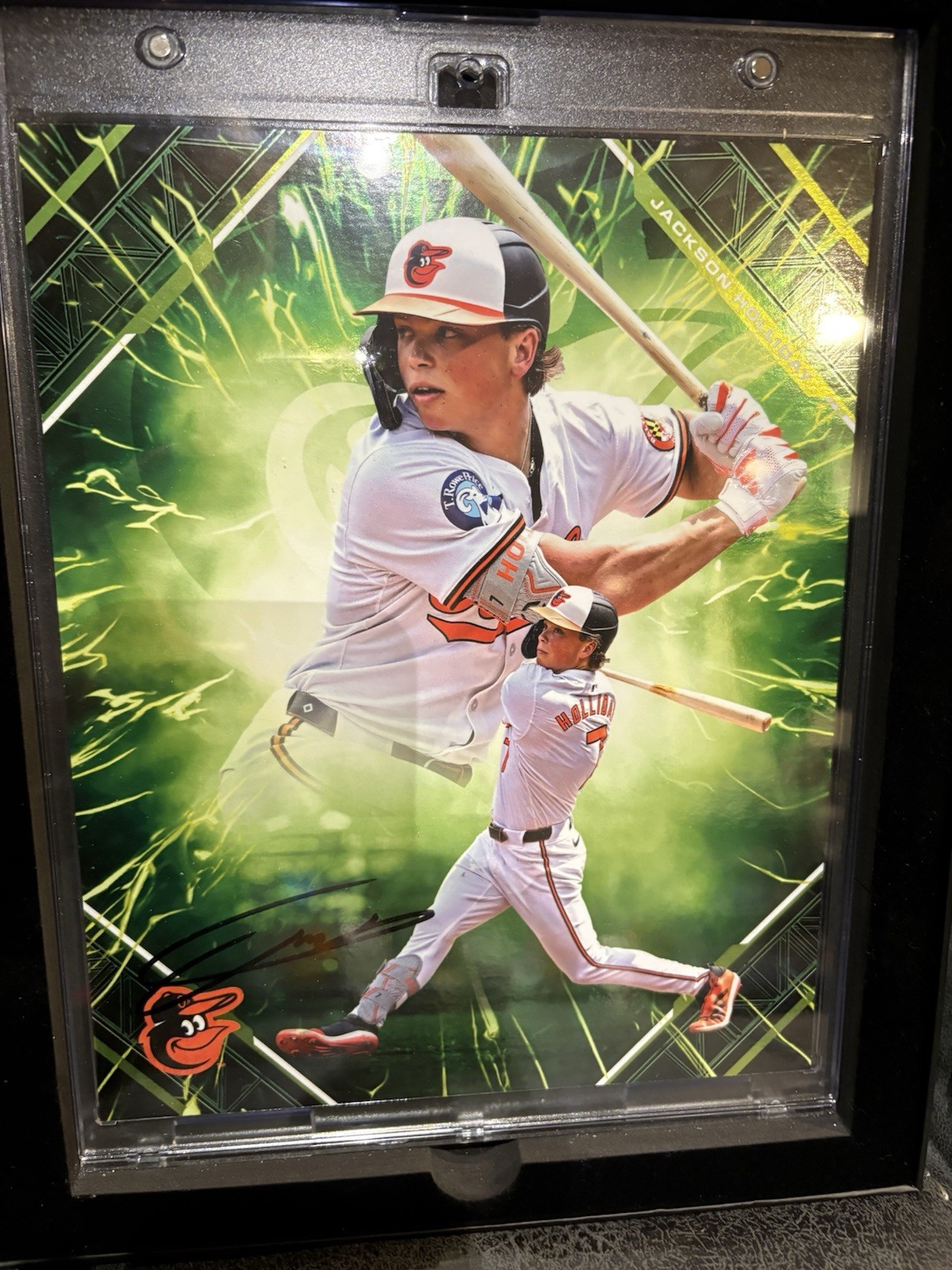 2025 Fanatics Under Wraps Emanate MLB Auto 8x10 Photo Green Jackson Holliday /99