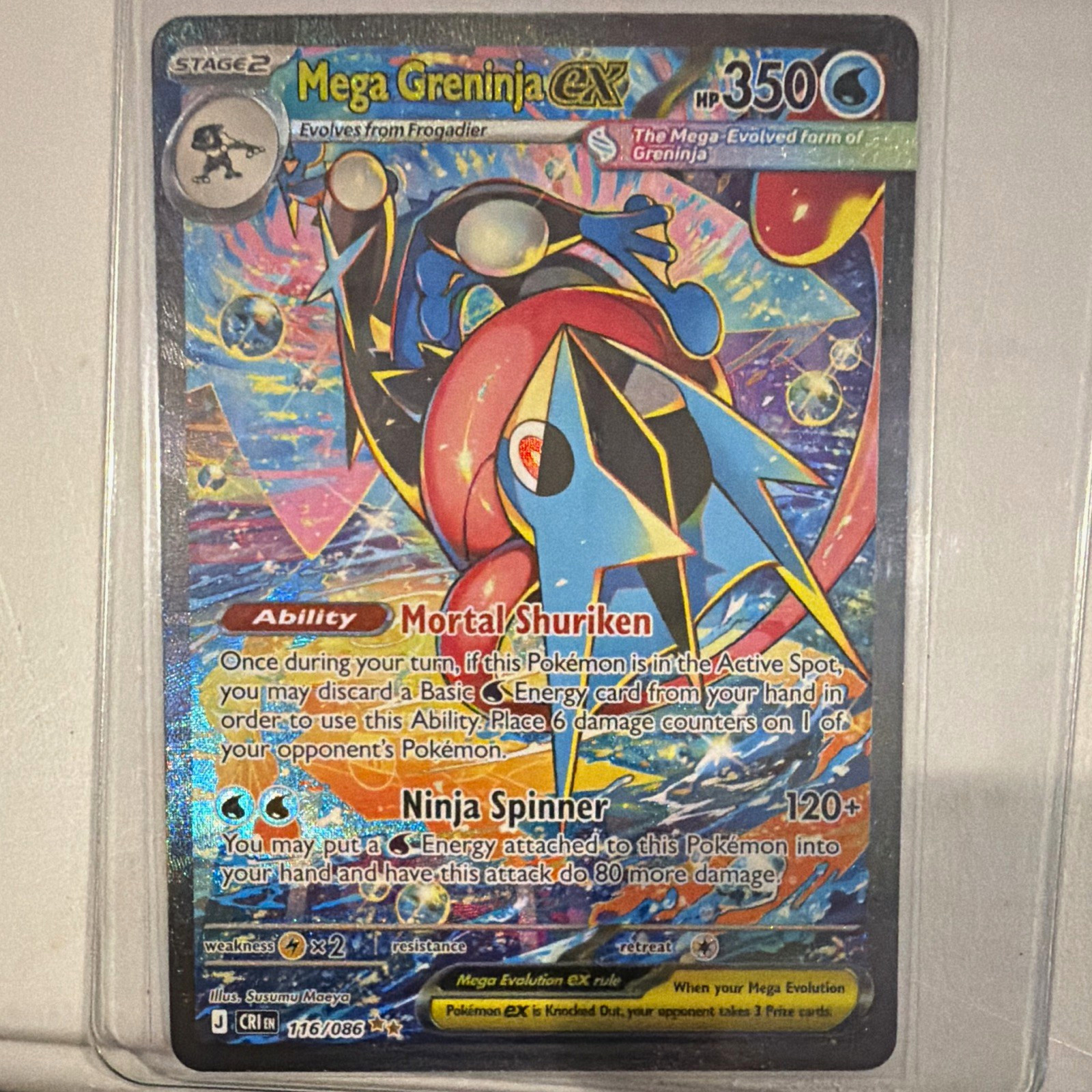 The Pokémon Company Mega Greninja EX XY Crimson Invasion 116/086 Full Art Holo