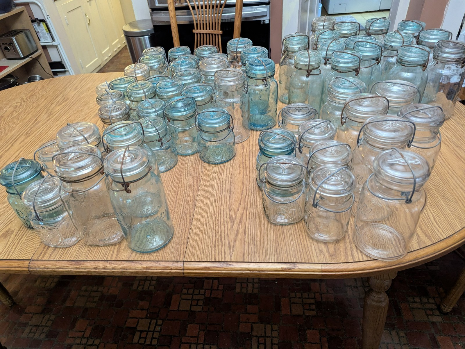 Vintage/Antique Canning Jars with Glass Lids Vintage/Antique Canning Jars with Glass Lids