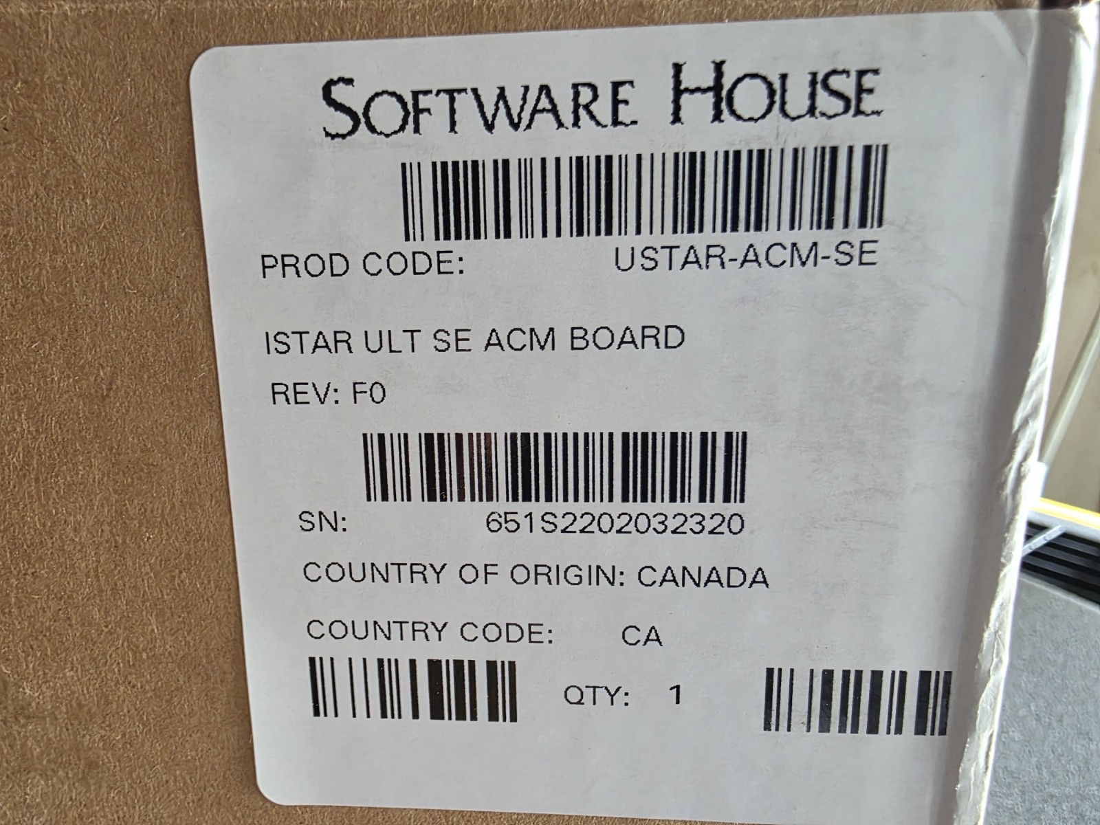 Software House Ultra ACM-SE Board for Istar ULT SE Software House Ultra ACM-SE Board for Istar ULT SE