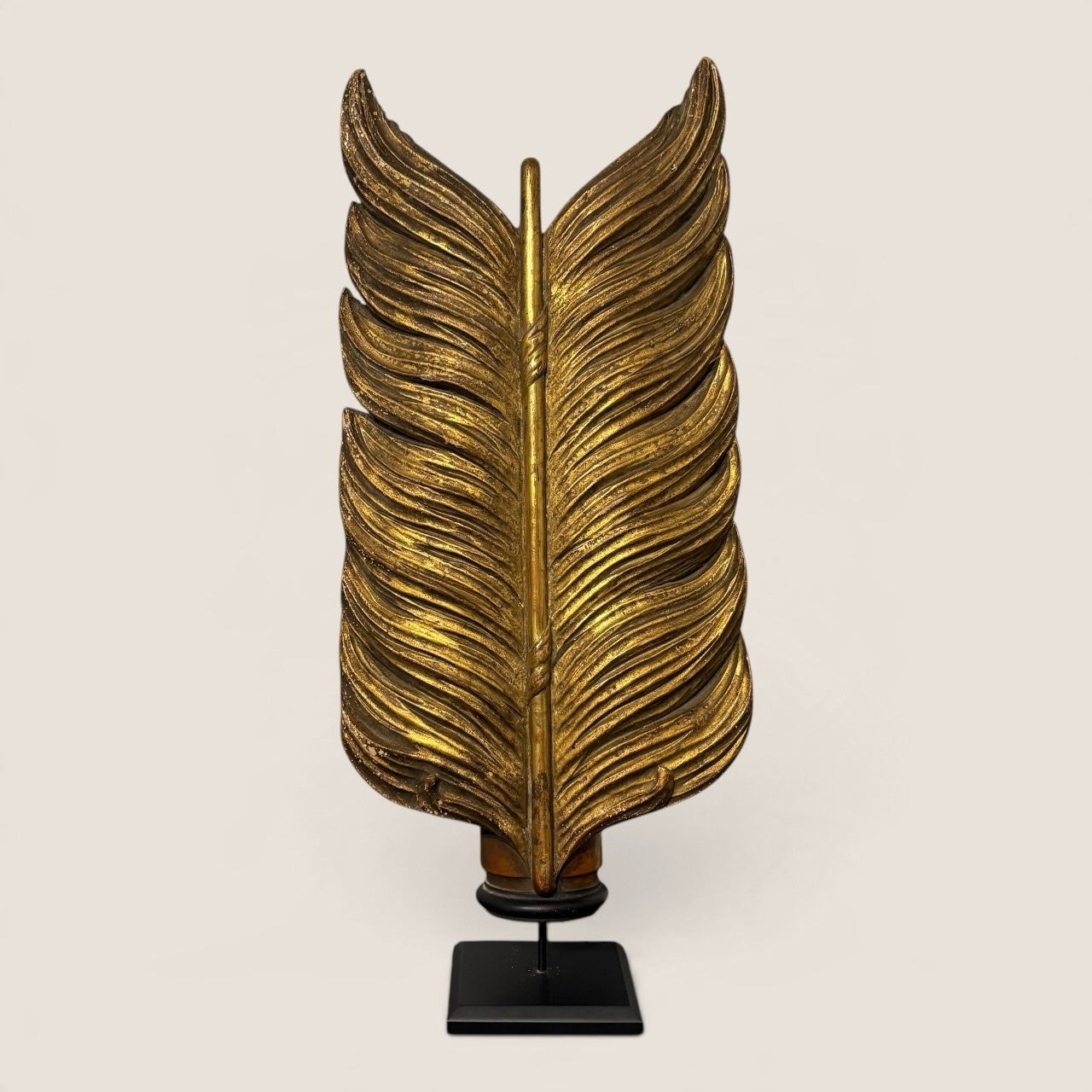 Rare 19th C Carved & Gilded Quill Trade Figure Rare 19th C Carved & Gilded Quill Trade Figure