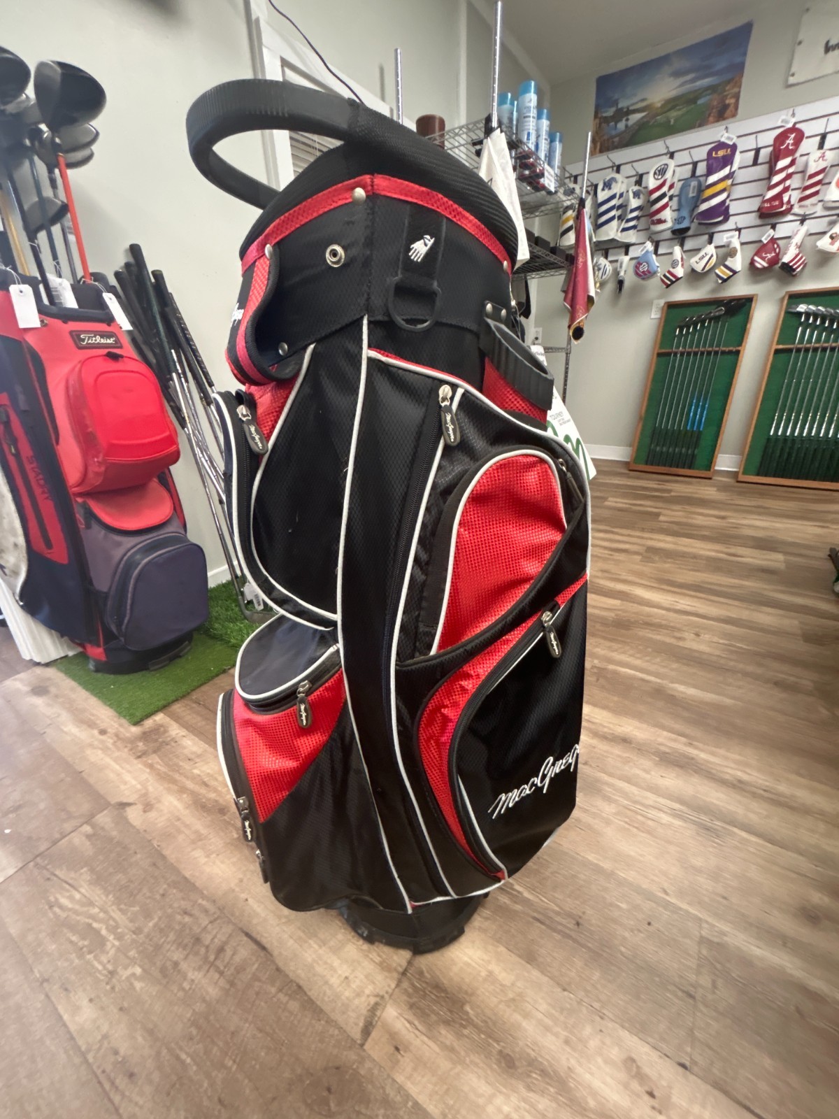 NEW McGregor TOURNEY Cart Bag Lightweight Red&Black NEW McGregor TOURNEY Cart Bag Lightweight Red&Black