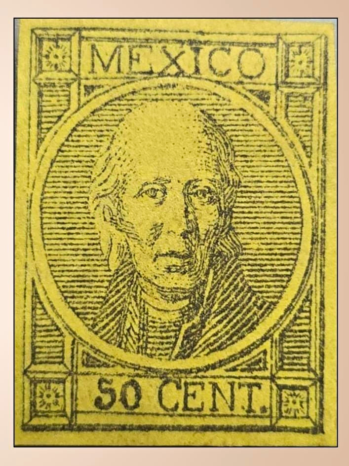 SM4)1868.MEXICO.  centavos Hidalgo, without dot, imperforate.  Mint. Scott: 49