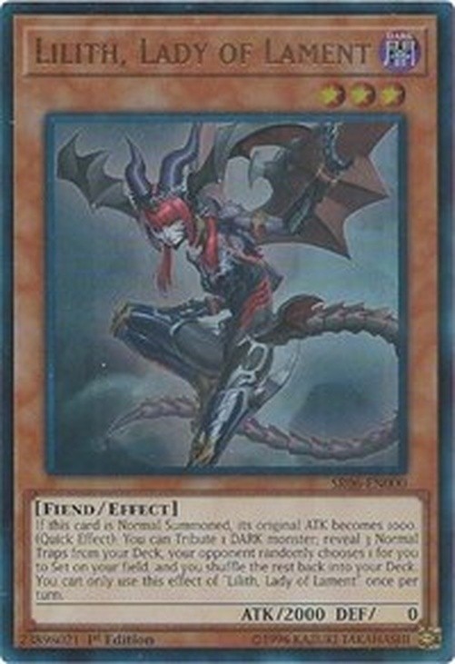 Yugioh - Lilith, Lady of Lament (Ultra Rare) (1st Edition) - SR06-EN000 (P)