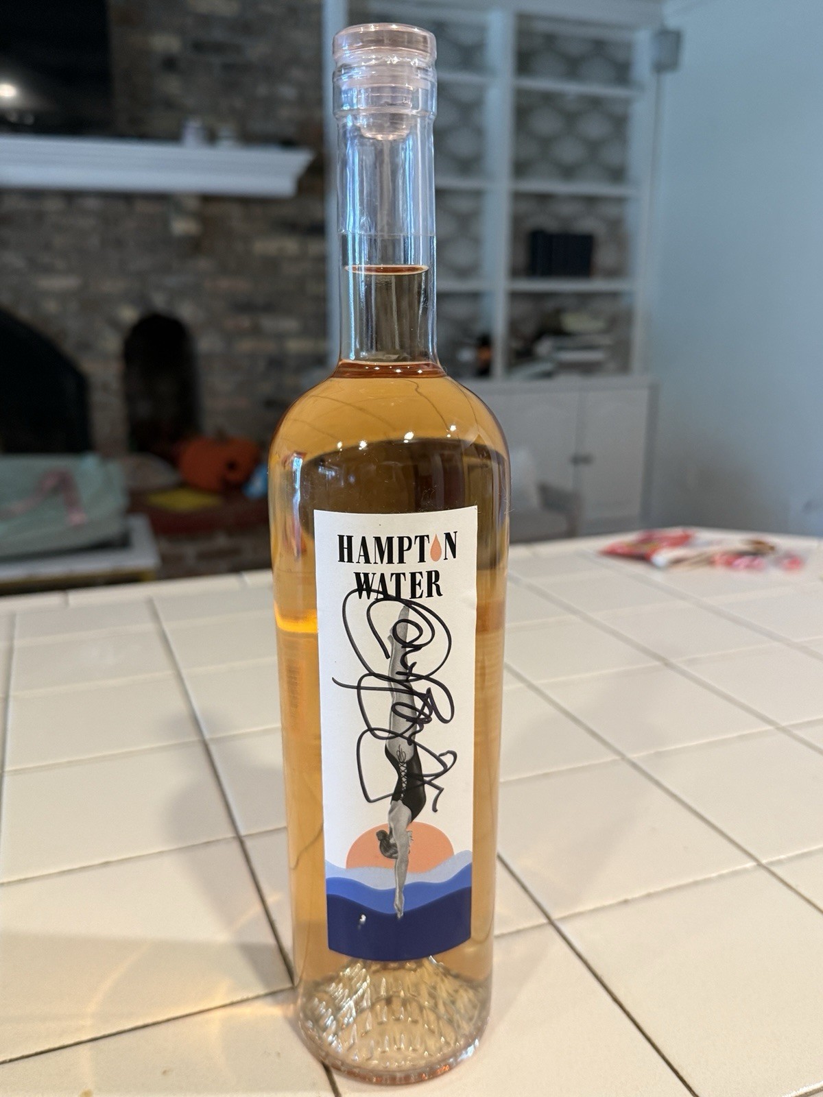 Jon Bon Jovian Signed Bottle Of Hampton water