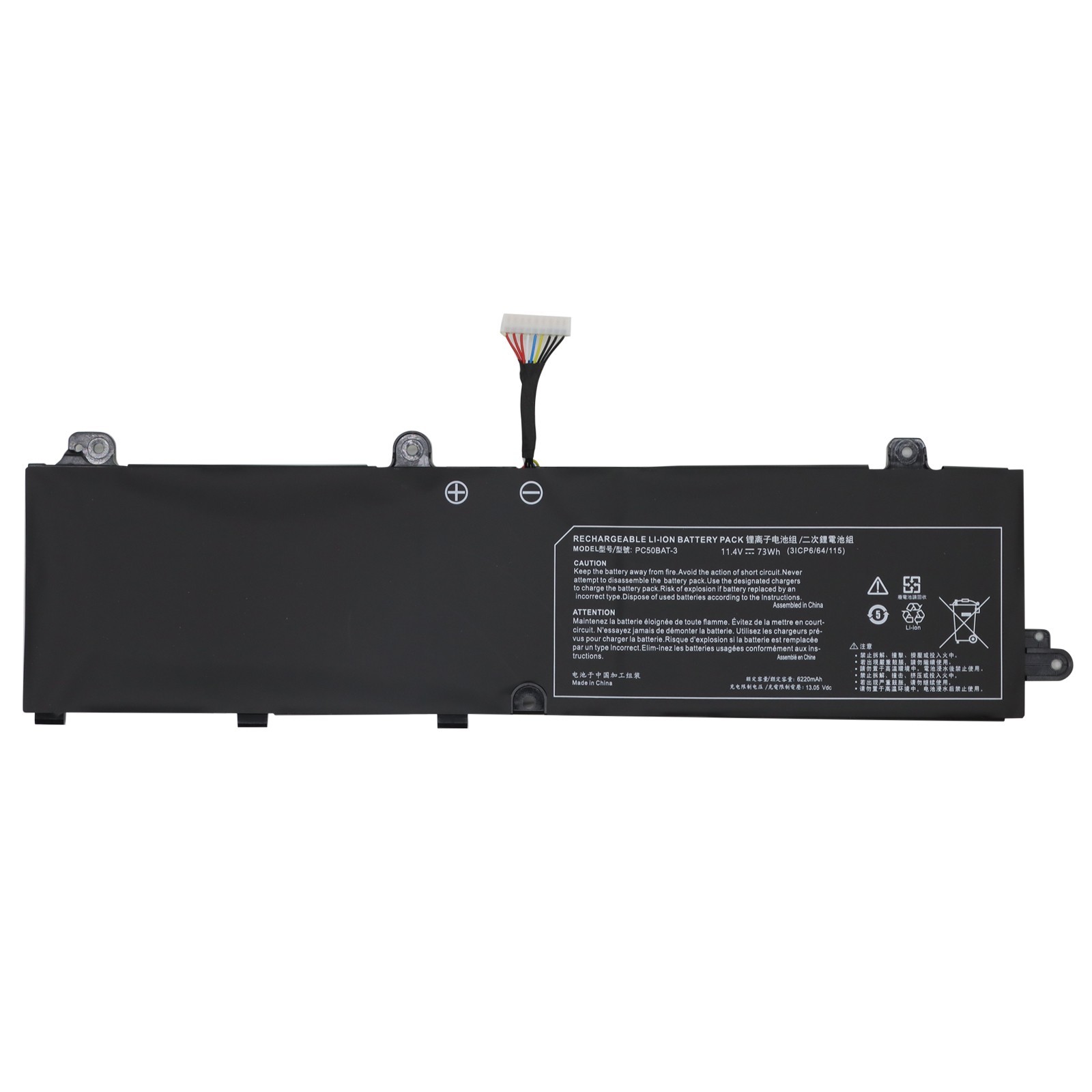 PC50BAT-3 Battery for Clevo PC50S PC50DN2 SYSTEM76 ORYX PRO 6 3ICP6/64/115 Serie PC50BAT-3 Battery for Clevo PC50S PC50DN2 SYSTEM76 ORYX PRO 6 3ICP6/64/115 Serie