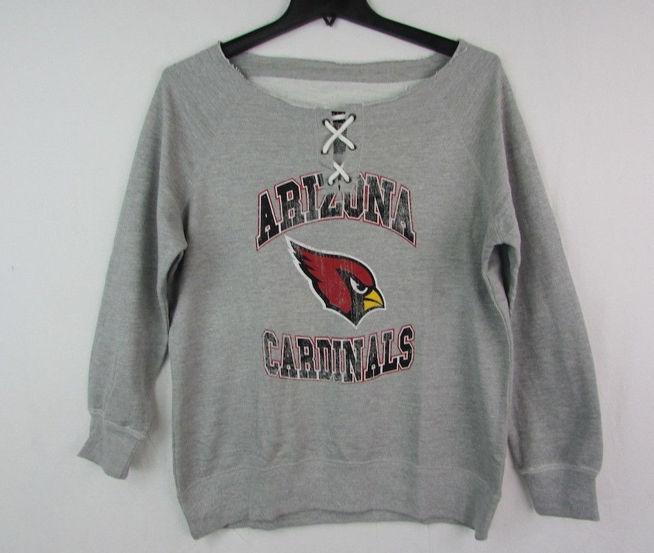 NFL Women\'s Gray Distressed Slouch Neck Pullover Sweater \ NFL Women\'s Gray Distressed Slouch Neck Pullover Sweater \