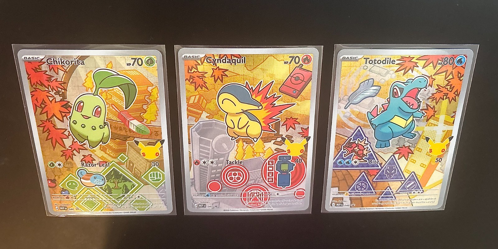 Pokémon First Partner Series 2 Trio Set Chikorita Totodile Cyndaquil 046 047 048