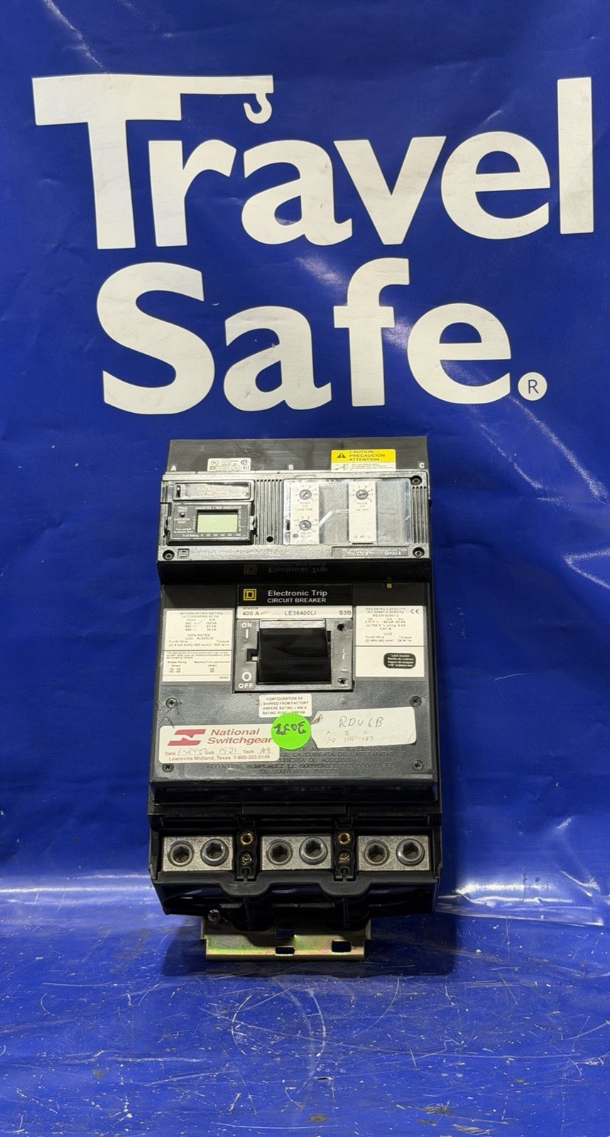 LE36400LI 400 Amp Square D 600V I Line 3P Circuit Breaker Series B Micrologic🟦
