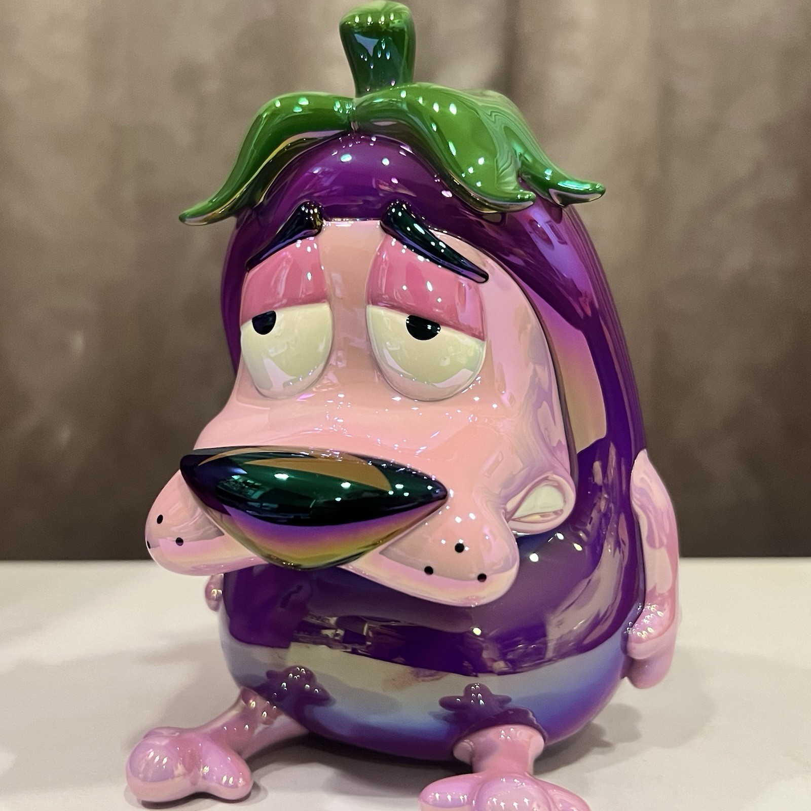 RARE 2026 Cartoon Network Courage Cowardly Dog Electroplated Coin Bank Figure RARE 2026 Cartoon Network Courage Cowardly Dog Electroplated Coin Bank Figure