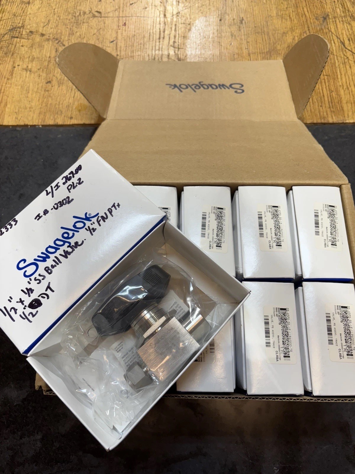 Qty 10 NEW Swagelok Valve SS-45F8-S8 Stainless Steel 1/2” NPT To 1/2” Tubing