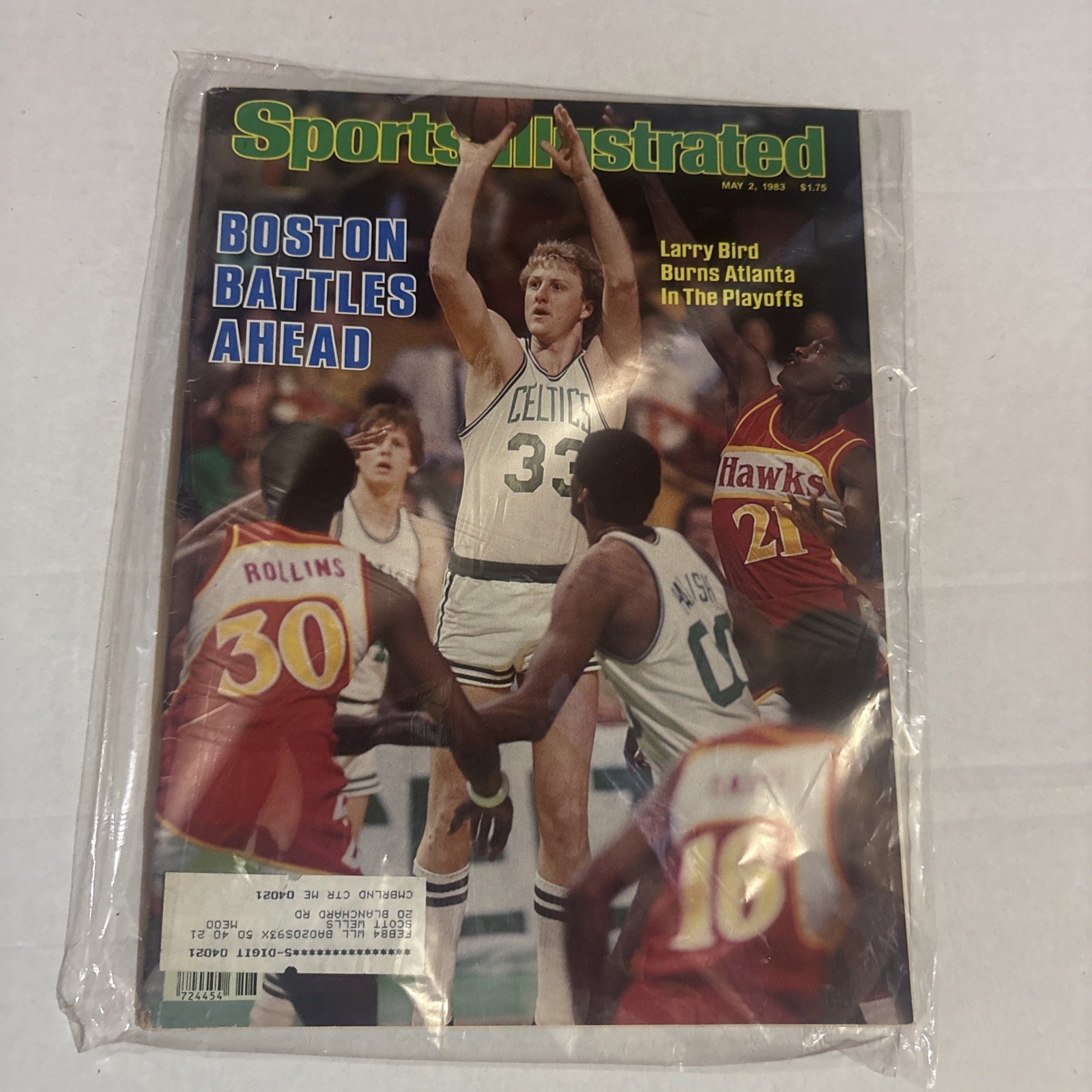 1983 Sports Illustrated BOSTON CELTICS Larry BIRD No Lab DOMINIQUE NBA Playoffs