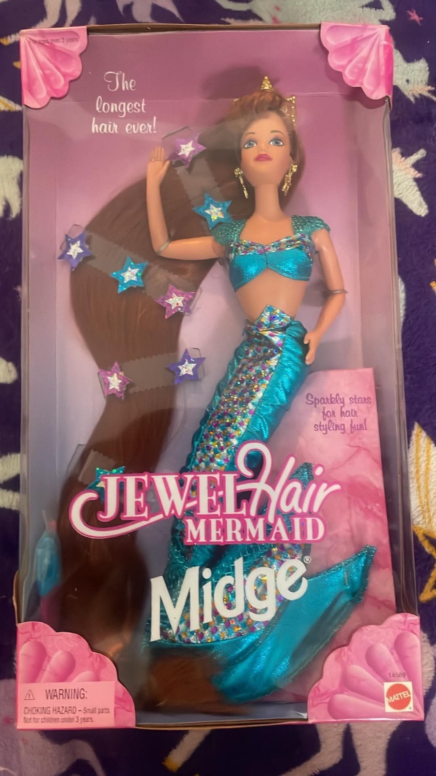 Jewel Hair Mermaid Midge Barbie Doll 1995 Vintage Longest Hair Redhead 1458 NRFB Jewel Hair Mermaid Midge Barbie Doll 1995 Vintage Longest Hair Redhead 1458 NRFB