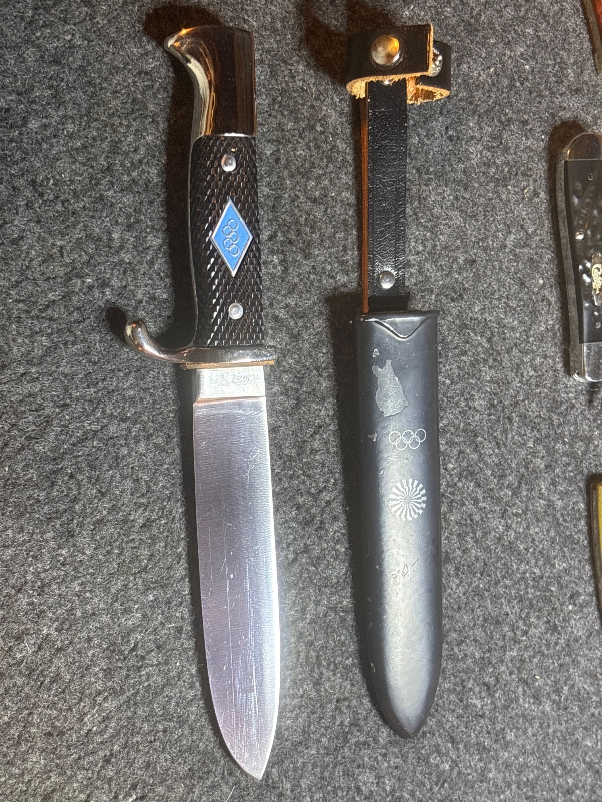 Vintage Anton Wingen Jr Othello 1972 Munich Olympics German Scout Knife Solingen