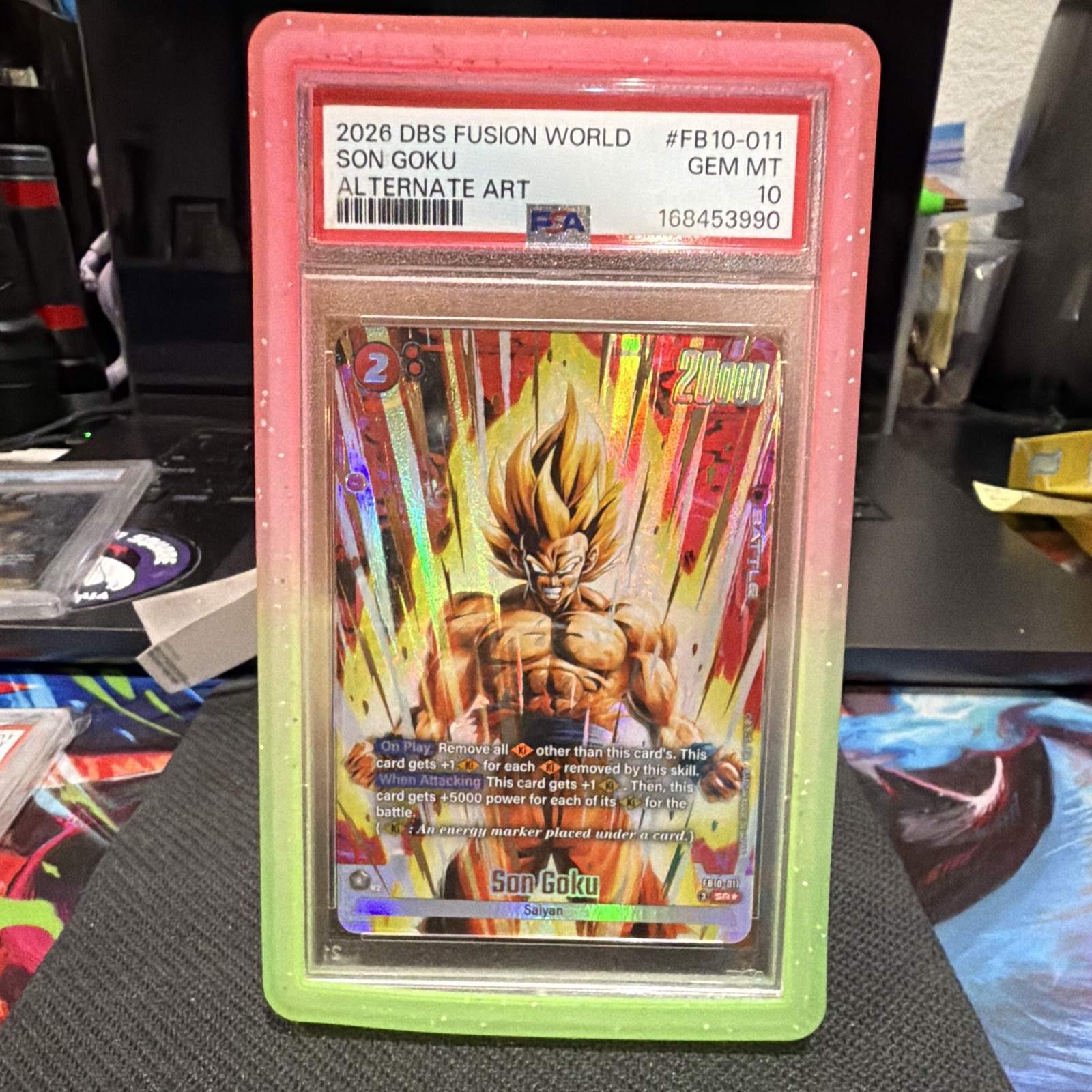 2026 DBS Fusion World Son Goku FB10-011 Leader Alt Art Foil PSA 10