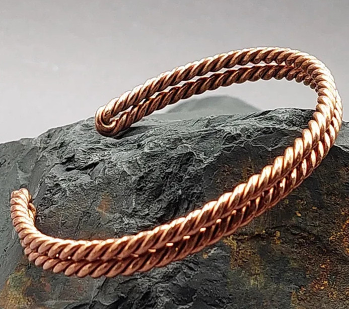 1 Pc Pure Copper Bangle, Unisex Cuff Bracelet, Healing Bangle, Tensor Bangle