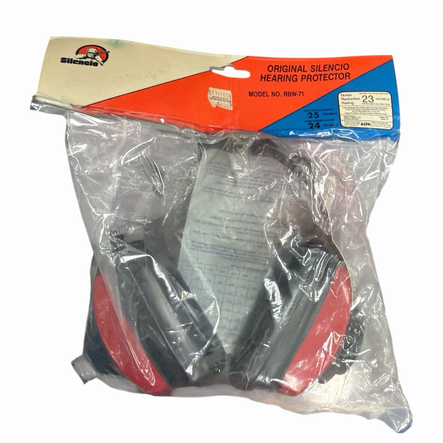Silencio RBW-71 Original Hearing Protector Earmuffs NRR 23 NEW Sealed Vintage