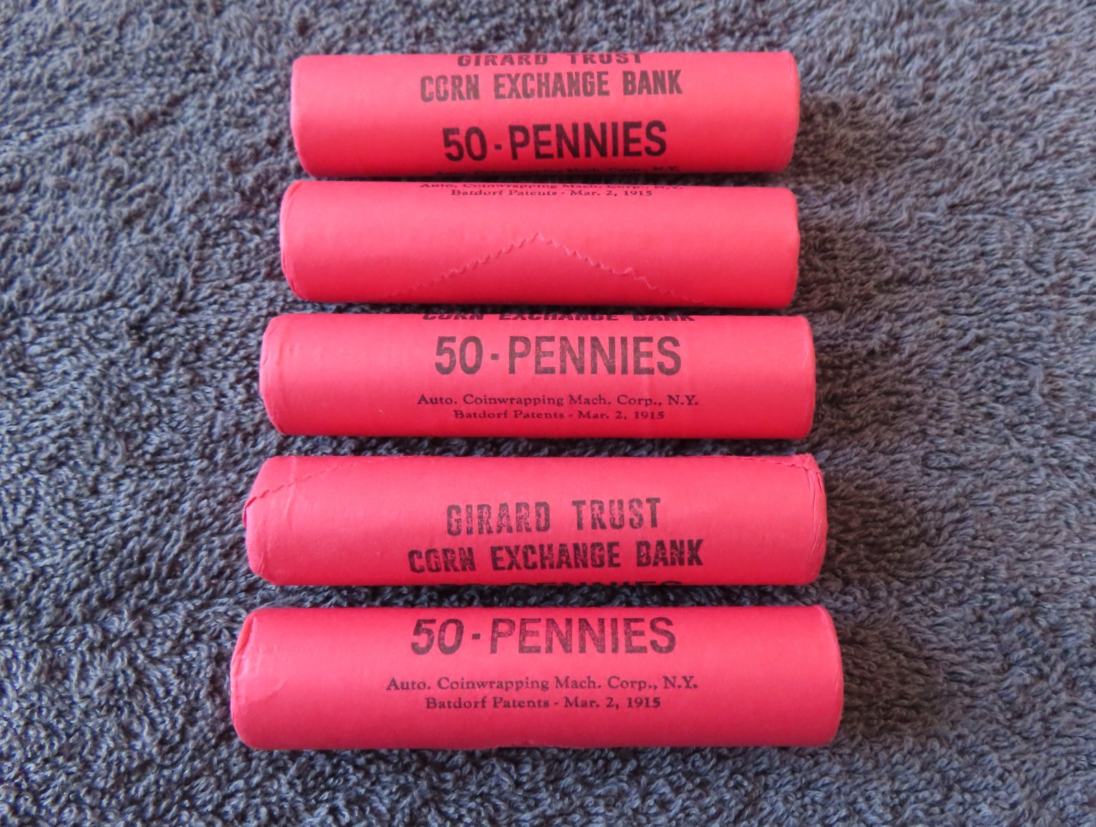 1963 **Original Bank Wrapped ** Uncirculated Lincoln Cent Roll - OBW Penny\'s