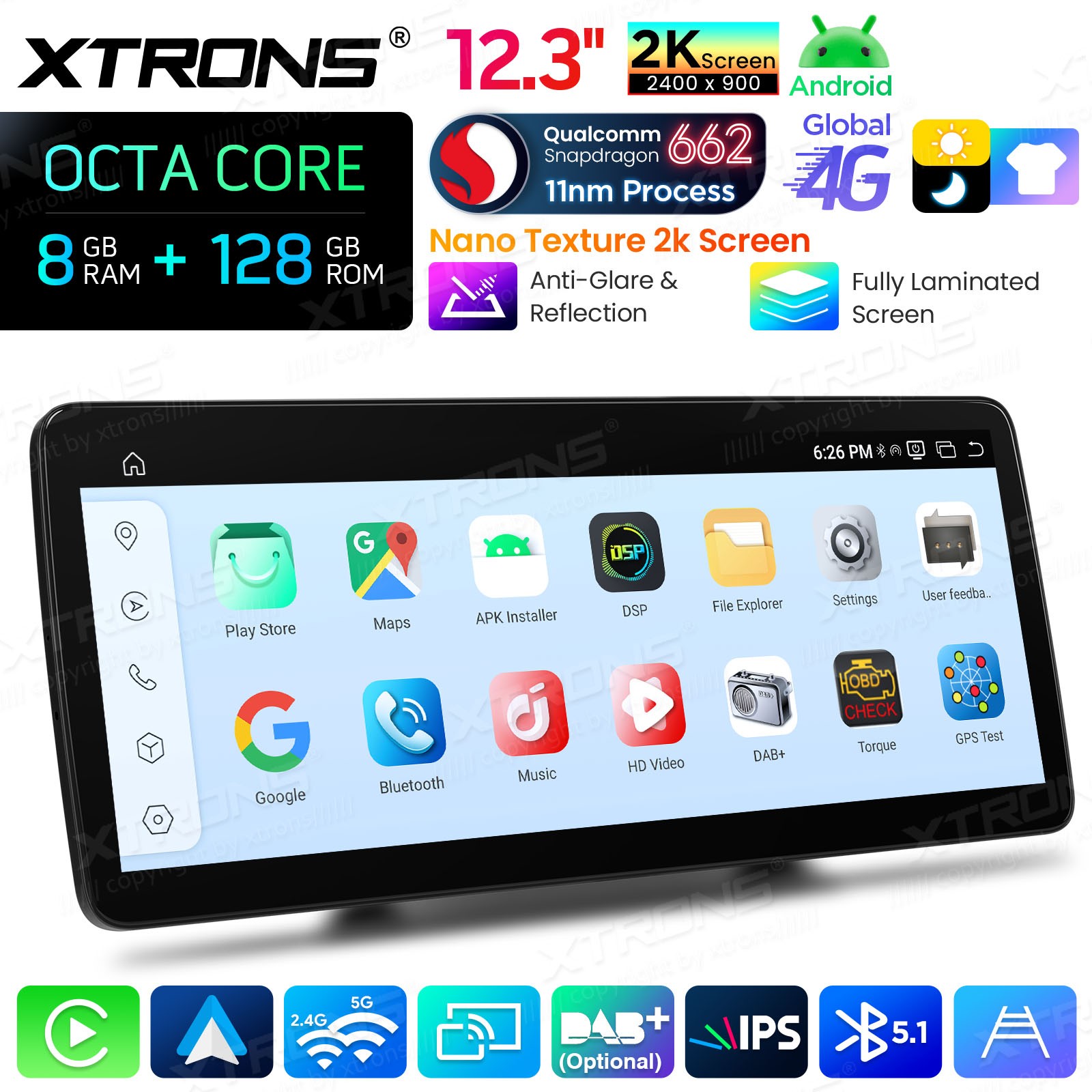 8-Core Android Stereo 4G For Mercedes Benz X156 W463 NTG 4.5 4.7 12.3\