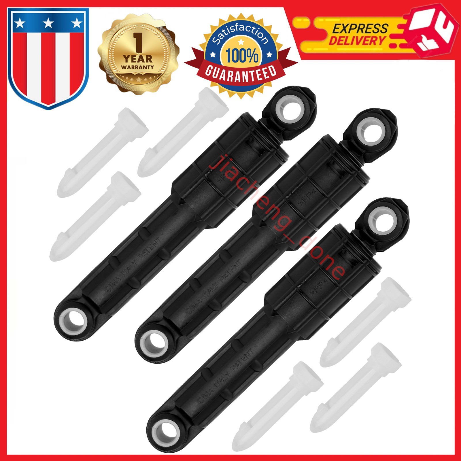 NEW 383EER3001S 383EER3001V Washer Shock Absorber for LG Kenmore/Sears - 3 Pack