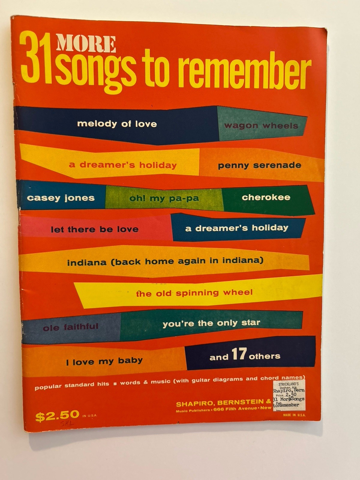VTG 1959 31 More Songs To Remember Songbook