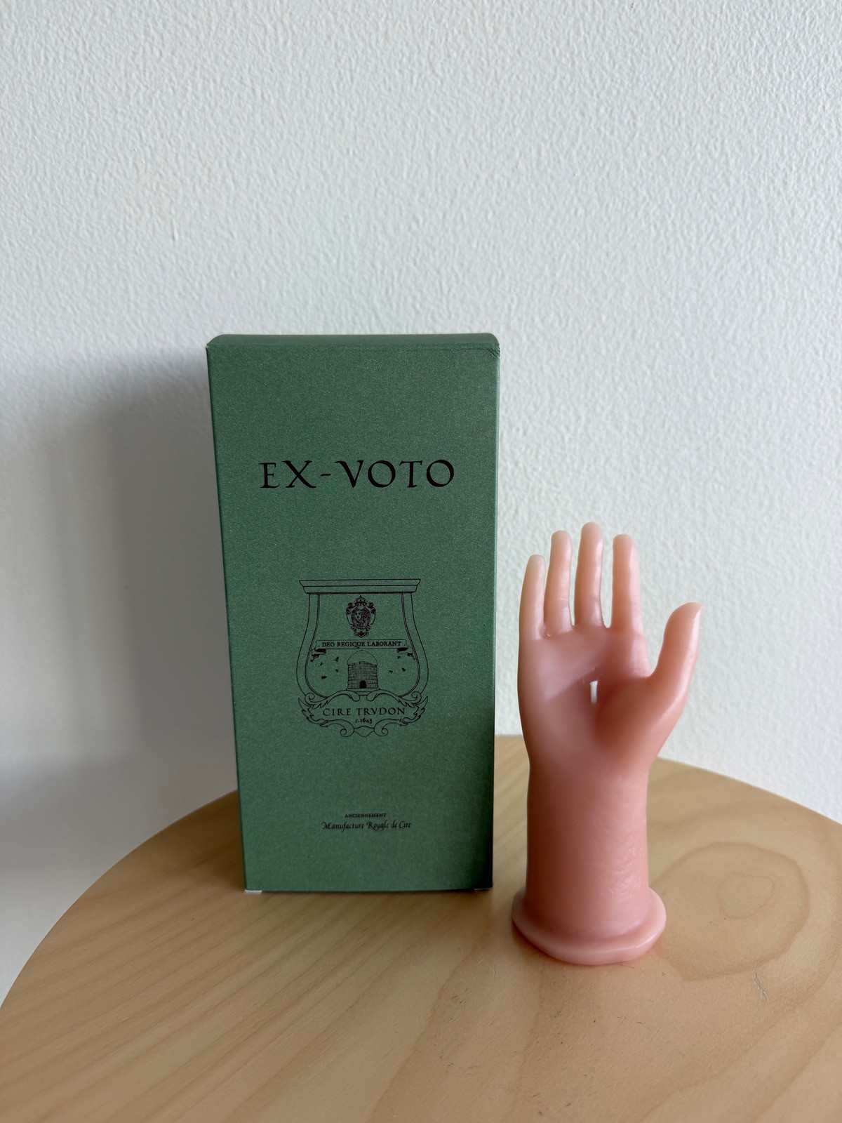 New Cire Trudon Ex-Voto Candle rose blush hand object wax