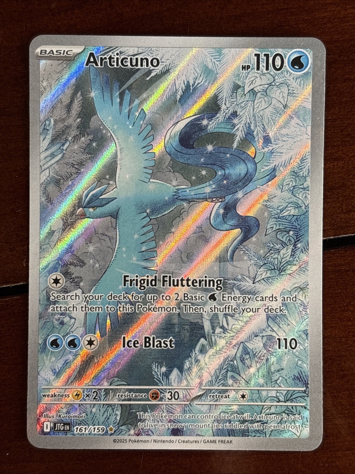 Pokemon Journey Together Articuno 161/159 Illustration Rare MP Pokemon Journey Together Articuno 161/159 Illustration Rare MP