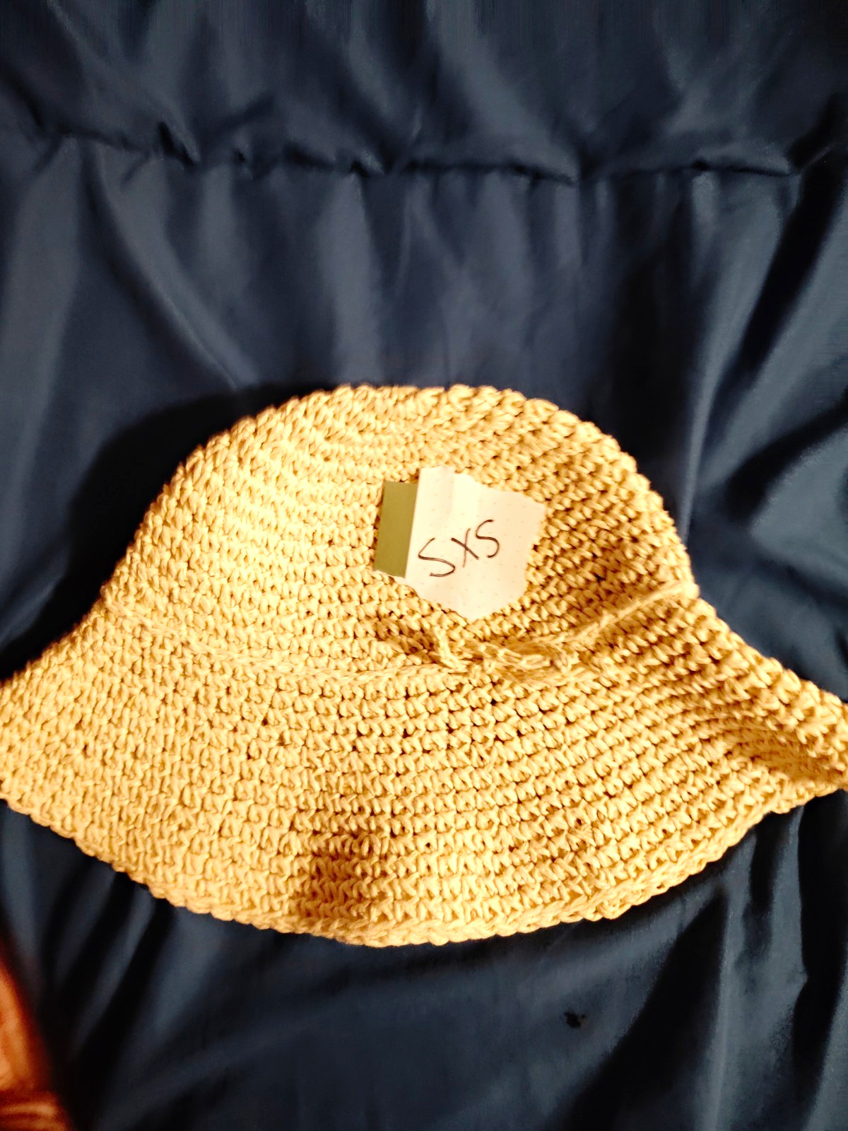 Beige Woven Straw Sun Hat Solid S/XS Women Casual Travel Spring Summer