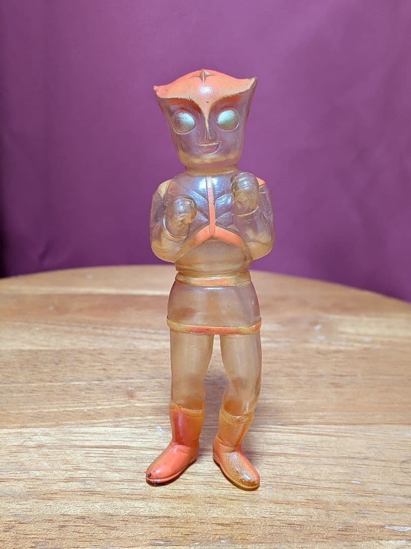 Bullmark Triple Fighter Orange Clear Sofubi Soft Vinyl Figure Vintage Bullmark Triple Fighter Orange Clear Sofubi Soft Vinyl Figure Vintage