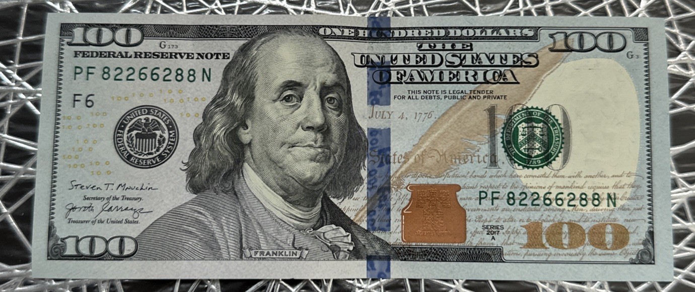 2017A $100 DOLLAR BILL Trinary Serial Number PF82266288N Crisp RARE Atlanta