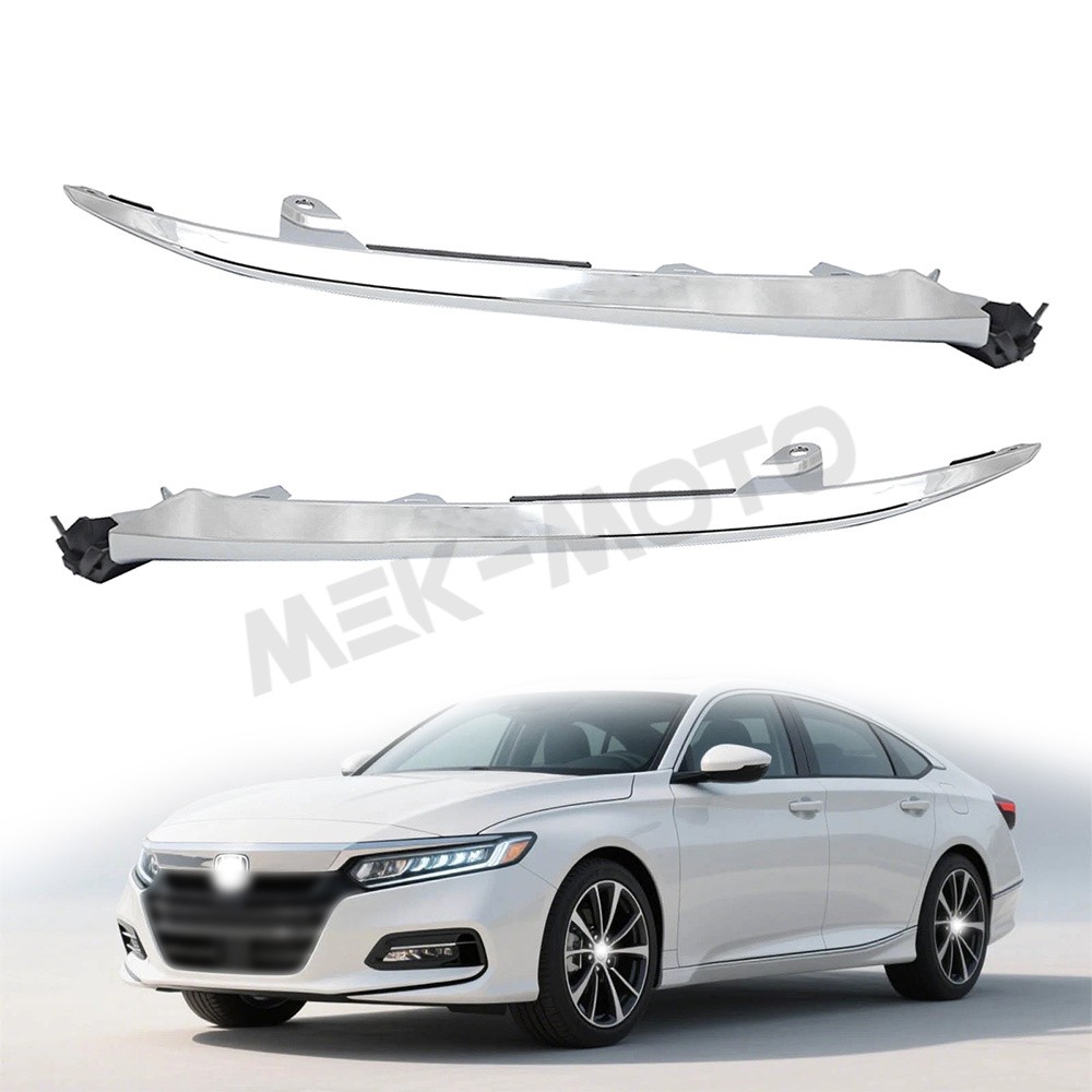 Left & Right Pair Headlight Chrome Molding Trim Fits 2021-2022 Honda Accord
