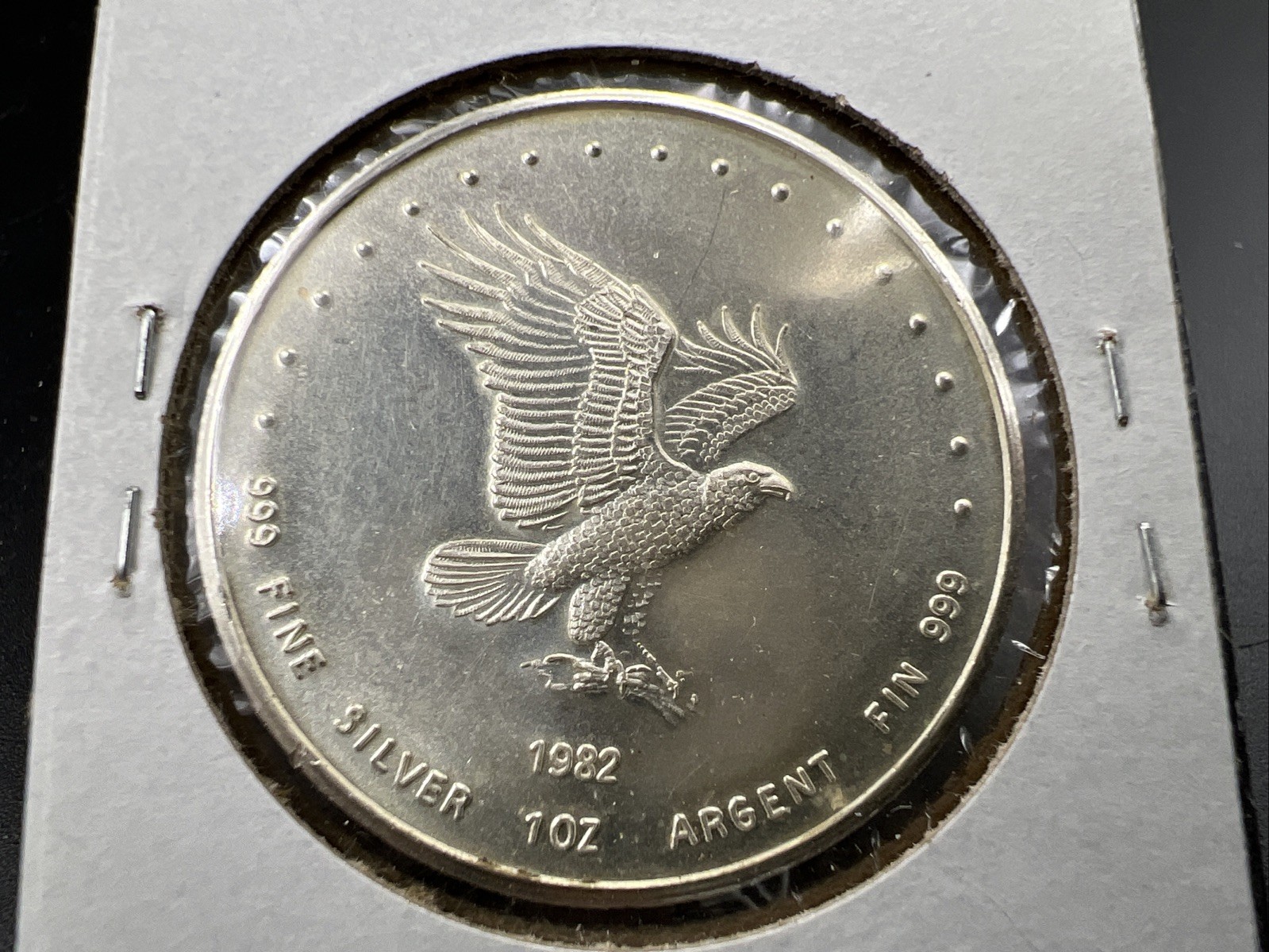 1982 Monex 1 Oz Silver Eagle .999 Art Vintage Round CH BU UNC