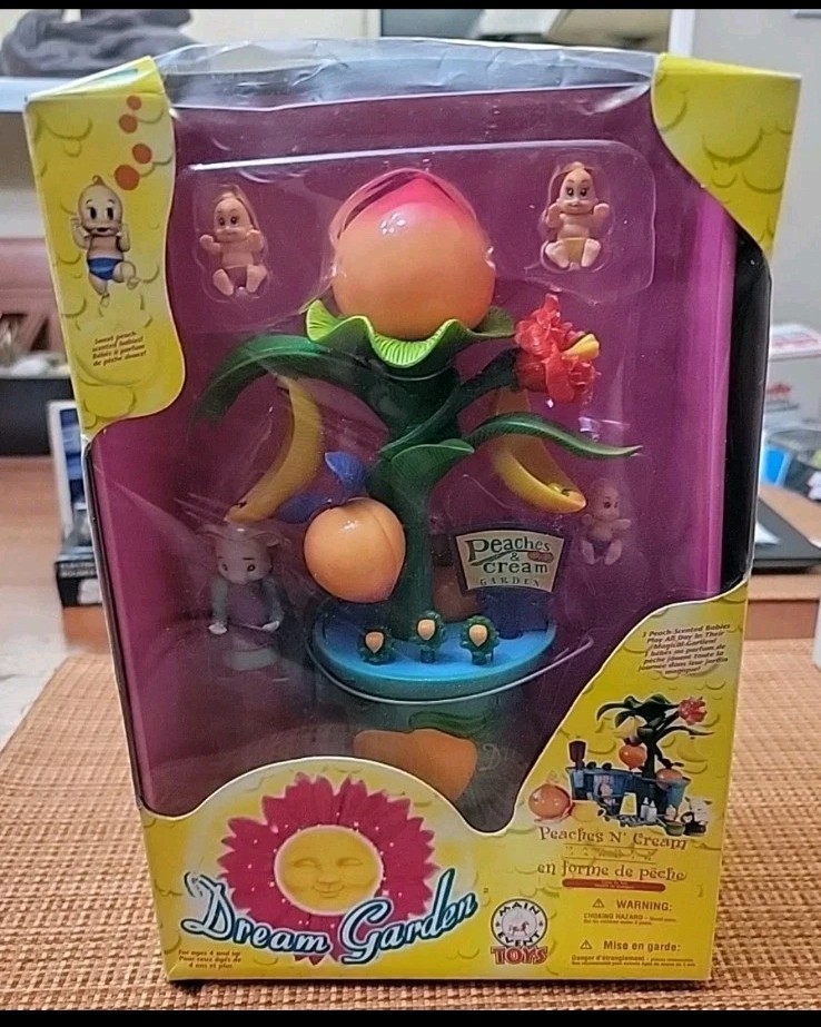 NIB Vintage 1997 Trendmasters Dream Garden Peaches N' Cream Garden Playset HTF