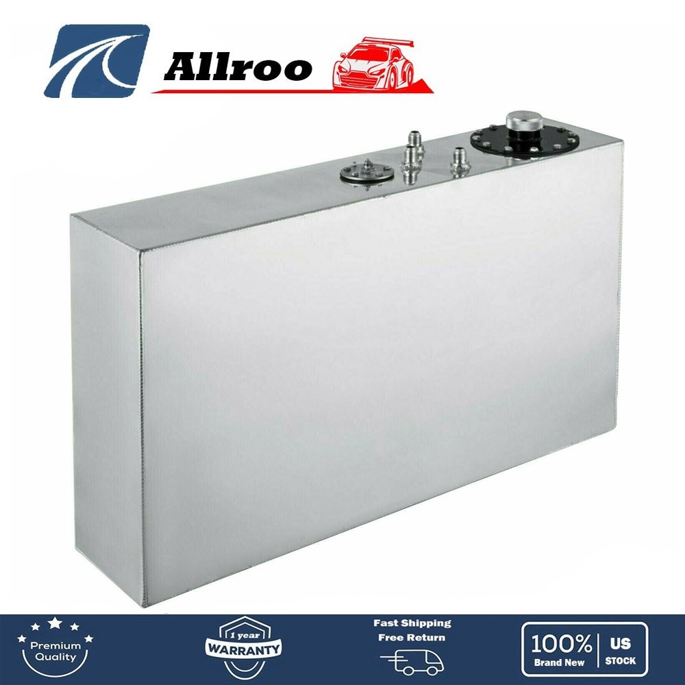 15 Gallon/56L Top-Feed slim Aluminum race/drift Fuel Cell Gas Tank+Level Sender