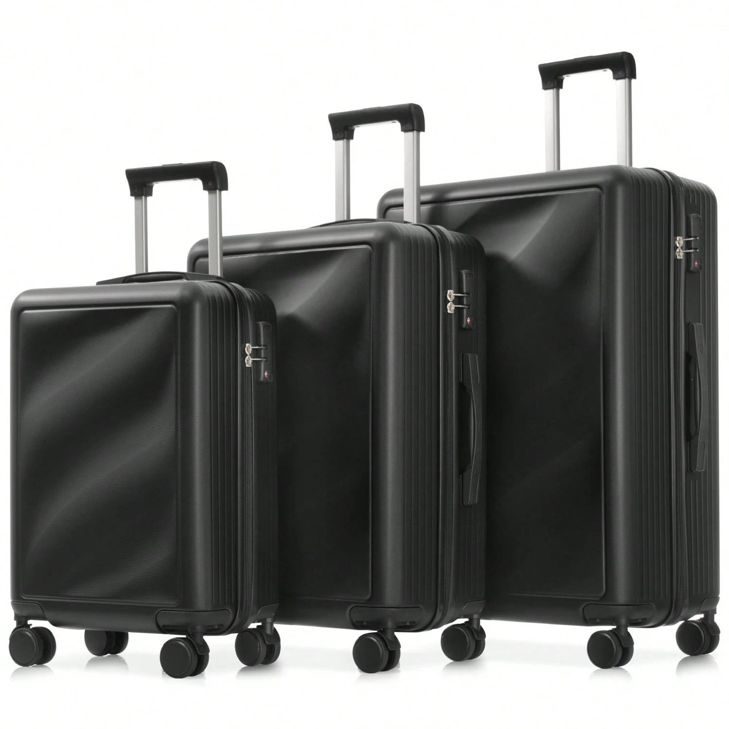 New MERAX Chic 3Pc ABS Luggage Set Spinner Wheels Travel Suitcase 20 24 28 Inch