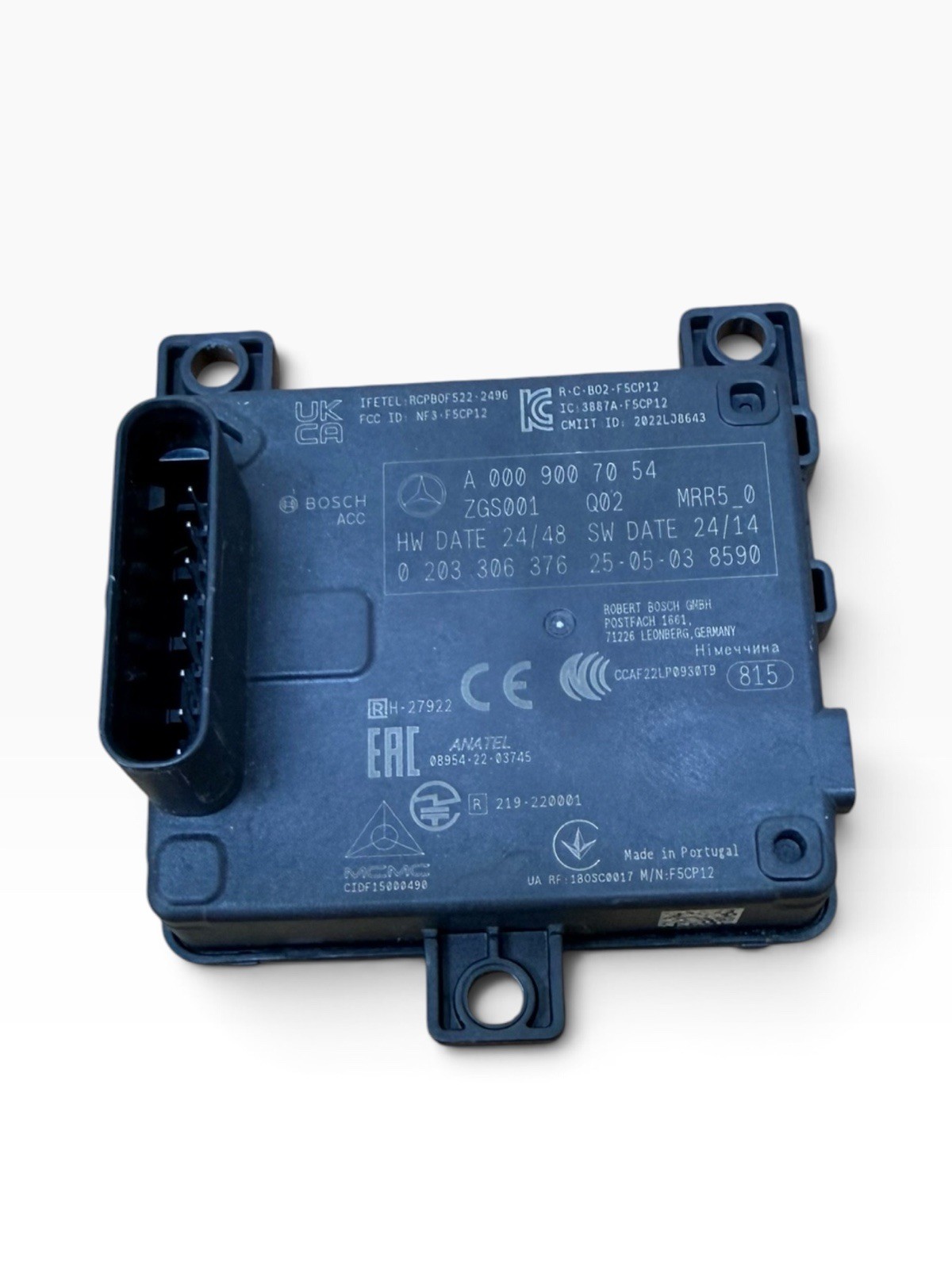 2021-2026 Mercedes-Benz Distronic Front Cruise Radar Control Module A0009007054 2021-2026 Mercedes-Benz Distronic Front Cruise Radar Control Module A0009007054