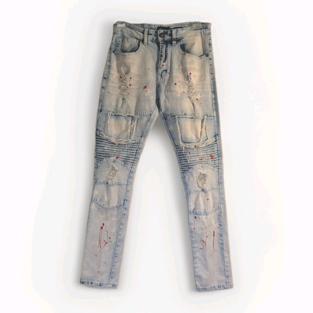Waimea Men\'s Jeans - Skinny fitted-Distressed Ripped Streetwear/29x30\