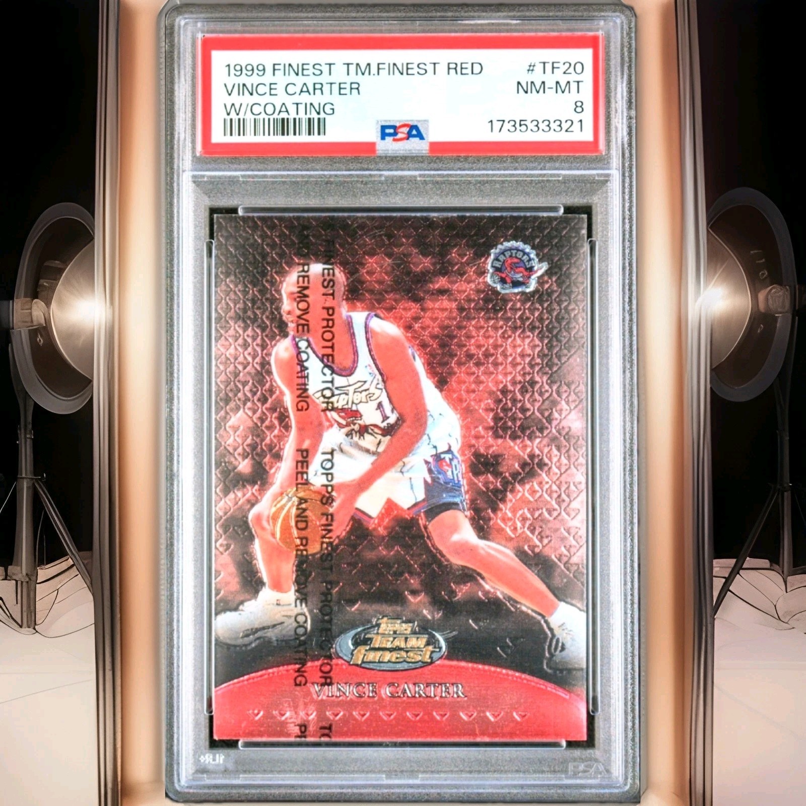 ππVINCE CARTER 1999 TOPPS FINEST RED /500 SUPER CLEAN W/C PSA 8 ππ ππVINCE CARTER 1999 TOPPS FINEST RED /500 SUPER CLEAN W/C PSA 8 ππ