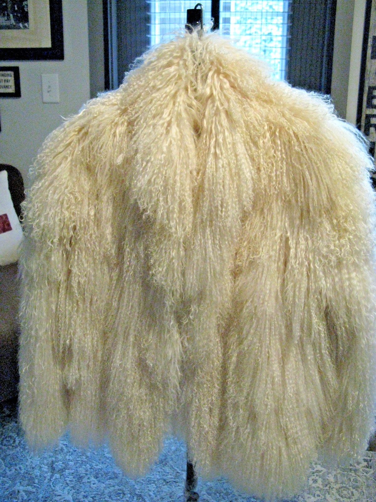 Vintage Mongolian Curly Lamb Fur Authentic Avanti Coat M/L - Hong Kong 60\'s-70\'s