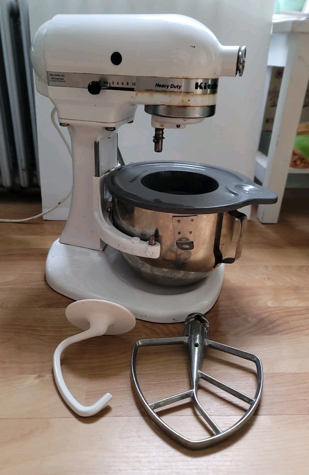 KitchenAid Heavy Duty KSM5PPWH Countertop Stand Mixer & Attachments White -