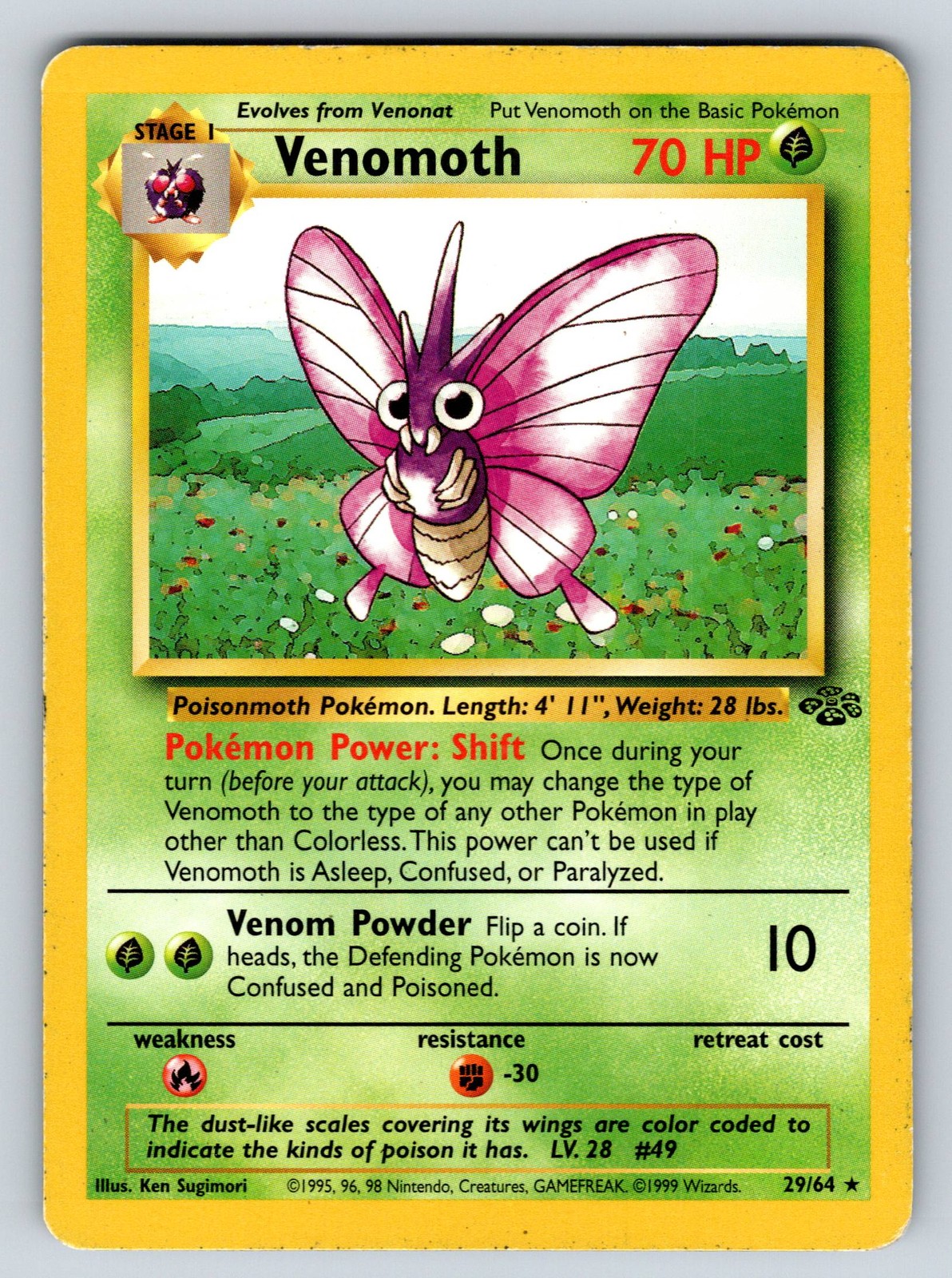 Unlimited Venomoth (29) 29/64 Jungle HP