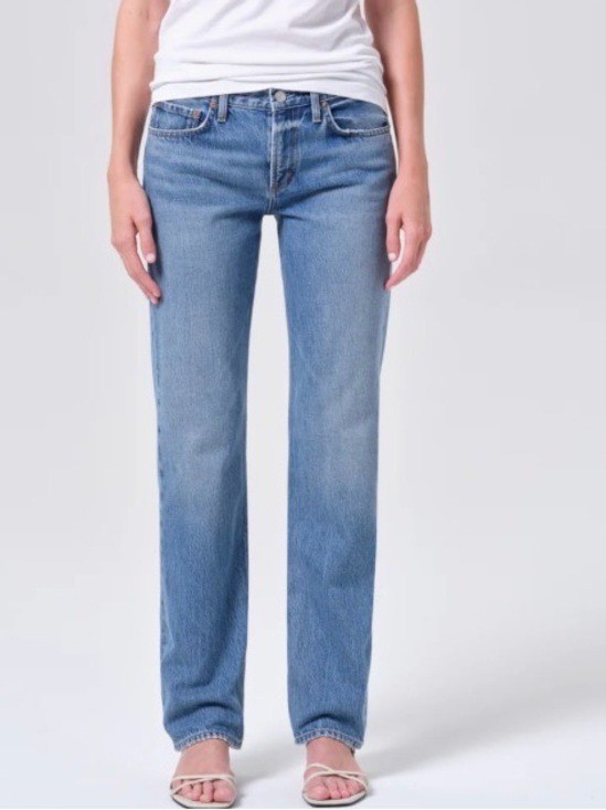 AGOLDE LOW RISE SLIM JEANS ZIP FLY WOMENS SZ 27