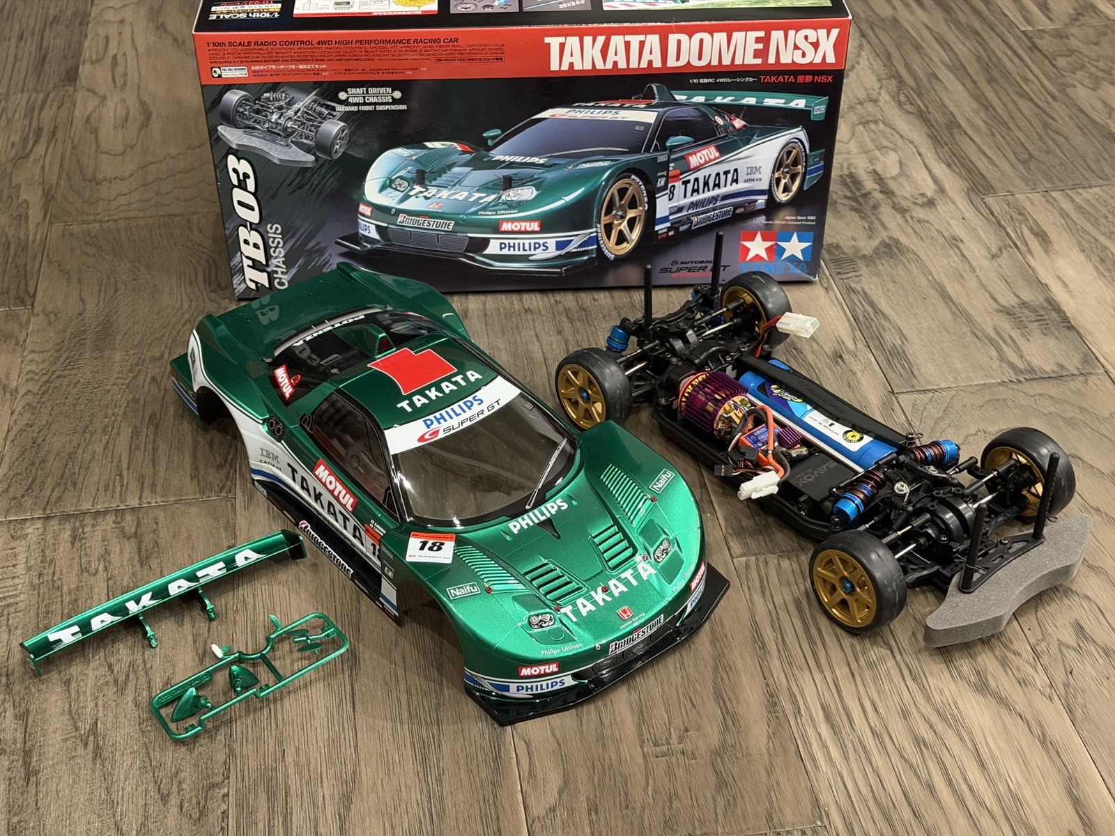 Tamiya TB-03 Takata Dome Honda NSX 1/10 RC Tamiya TB-03 Takata Dome Honda NSX 1/10 RC
