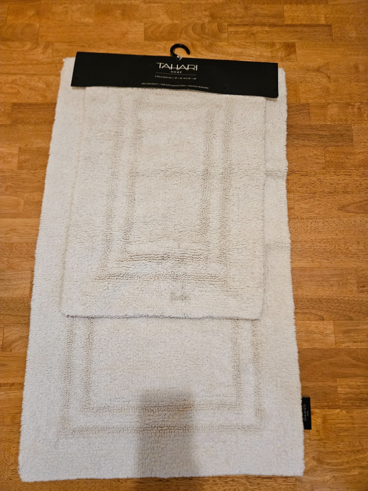 New Tahari Home 2 Piece Bath Set Mats 100% soft cotton