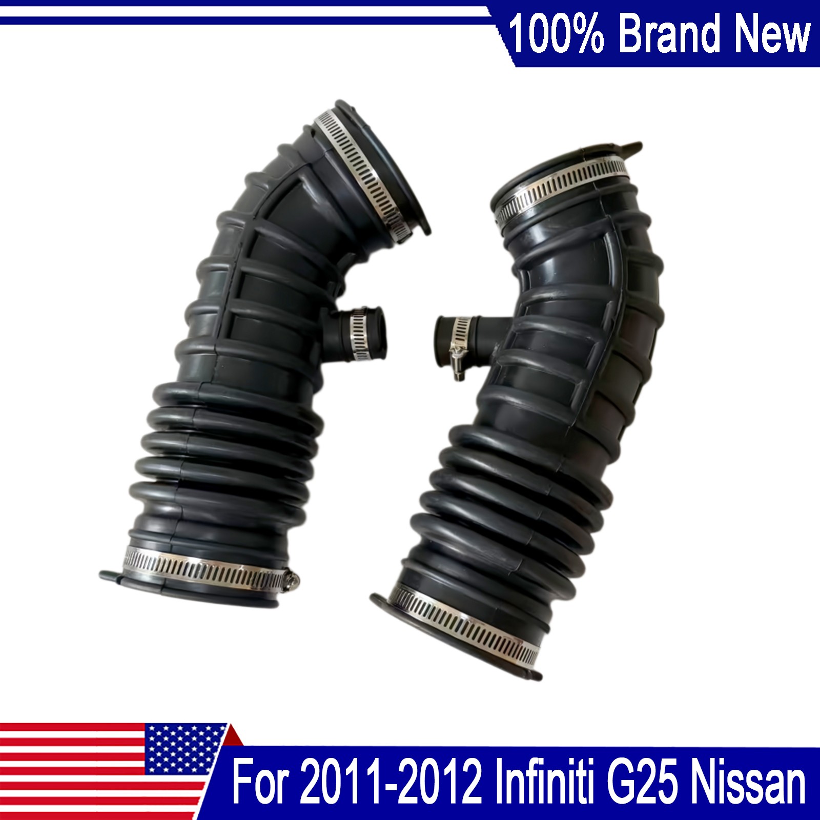 For 2011-2012 Infiniti G25 Nissan New Right+Left Side  Air Duct Tube 16576-JK01A