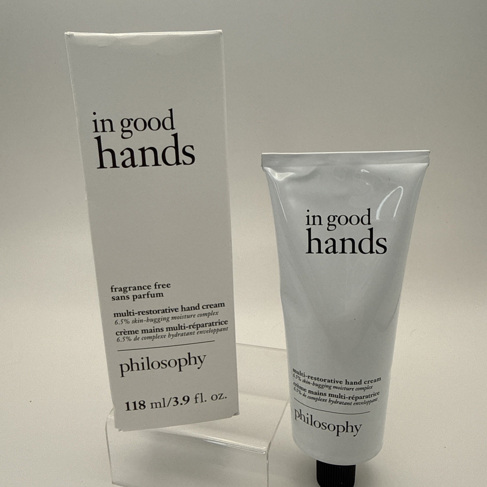 PHILOSOPHY ~ In Good Hands ~ Fragrance-Free Restorative Hand Cream ~ 3.9 oz