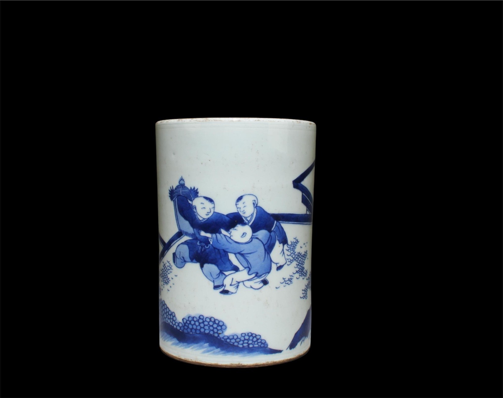 Chinese Blue & White Porcelain Brushpot Chinese Blue & White Porcelain Brushpot