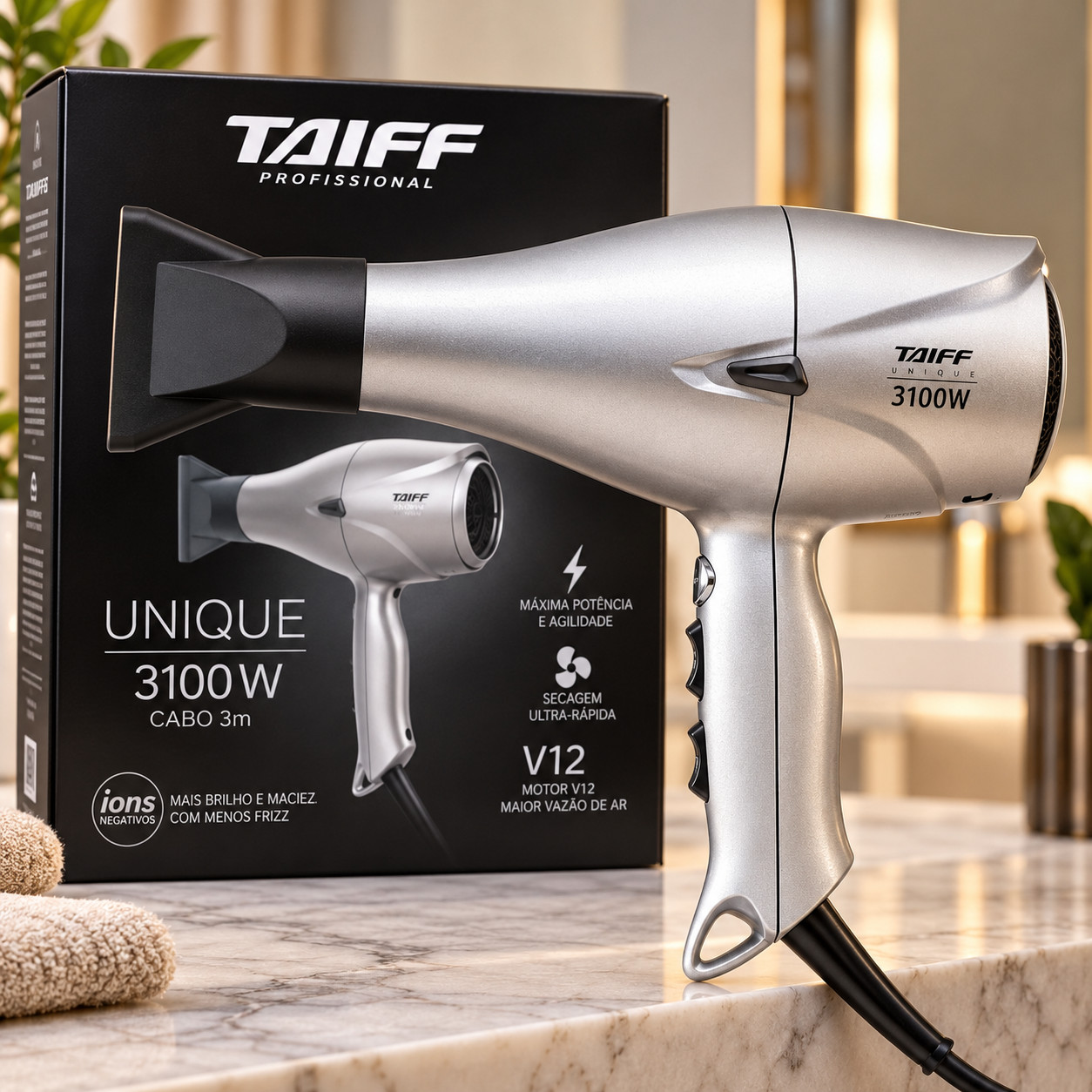 Taiff Unique Professional Hair Dryer - Powerful 3100W / Voltage (220V)